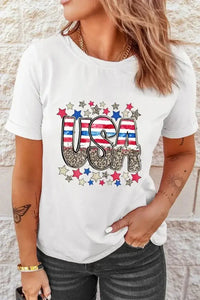 Patriotic Star Leopard USA Letter Graphic T Shirt - Update AvenueT-ShirtsTrendsi100100875148855100100875148855c2fc6262 - e4b6 - 4fab - ad0d - 98327f3cfe03 - Max - OriginWhite