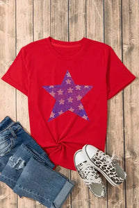 Patriotic Star Round Neck T-Shirt - Update AvenueT-ShirtsTrendsi1001006317319131001006317319135f796c32 - b18d - 449e - a270 - daced8c12e87 - Max - OriginDeep Red