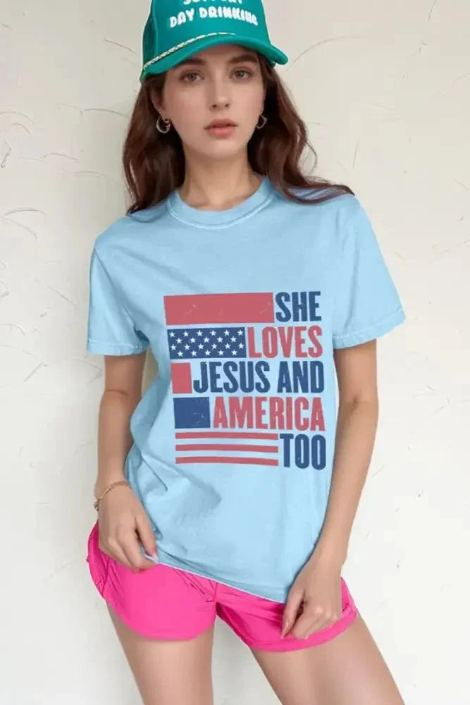 Patriotic US Flag Round Neck Short Sleeve T-Shirt - Update AvenueT-ShirtsTrendsi10010025850119710010025850119701b3ad28 - c166 - 49d6 - acda - 8834f728c824 - Max - OriginLight Blue