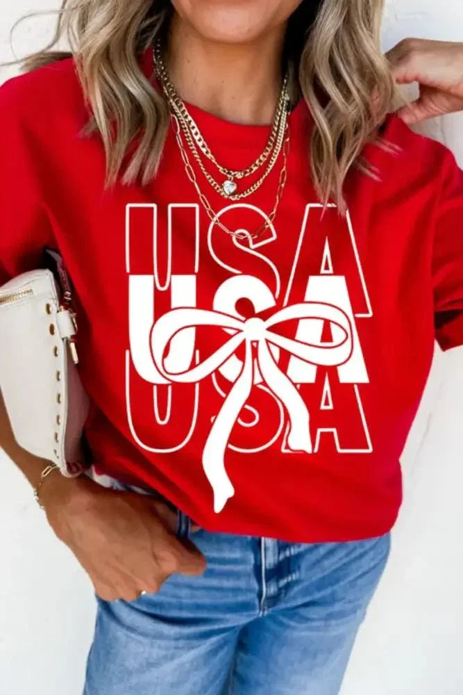 Patriotic USA Bow Graphic T-Shirt - Update AvenueT-ShirtsTrendsi10010065097109210010065097109235a6bcef - da27 - 4a1e - abe4 - fcaa03e09542 - Max - OriginRed