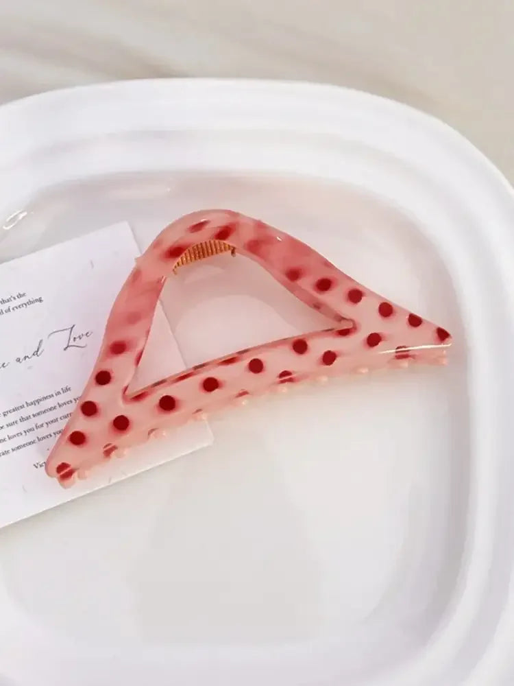 PC Polka Dot Hair Claw Clip