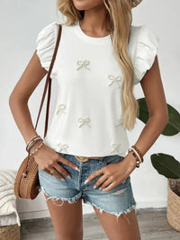 Pearl Bow Puff Sleeve T-Shirt - Update AvenueT-ShirtsTrendsi100100880731521100100880731521a5eceade - 9f18 - 41aa - 847e - f84b88016586 - Max - OriginWhite