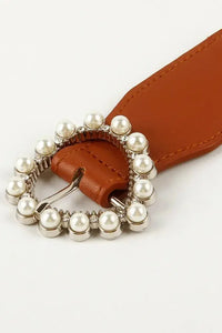 Pearl Heart Buckle Elastic Belt - Update AvenueTrendsi100100116389957100100116389957Pearl Heart Buckle Elastic BeltBlack