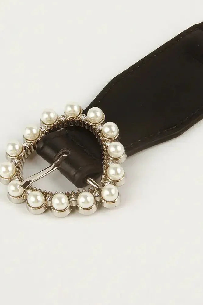 Pearl Heart Buckle Elastic Belt - Update AvenueTrendsi100100116389957100100116389957Pearl Heart Buckle Elastic BeltBlack