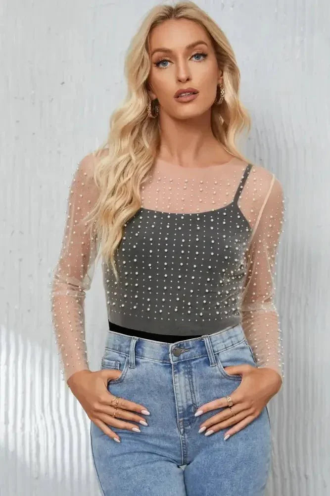 Pearl Long Sleeve Mesh Cropped Top - Update AvenueTrendsi100101583995845100101583995845ee7610e6 - 0c18 - 4dfd - a6b8 - 941418310dcf - MaxWhite