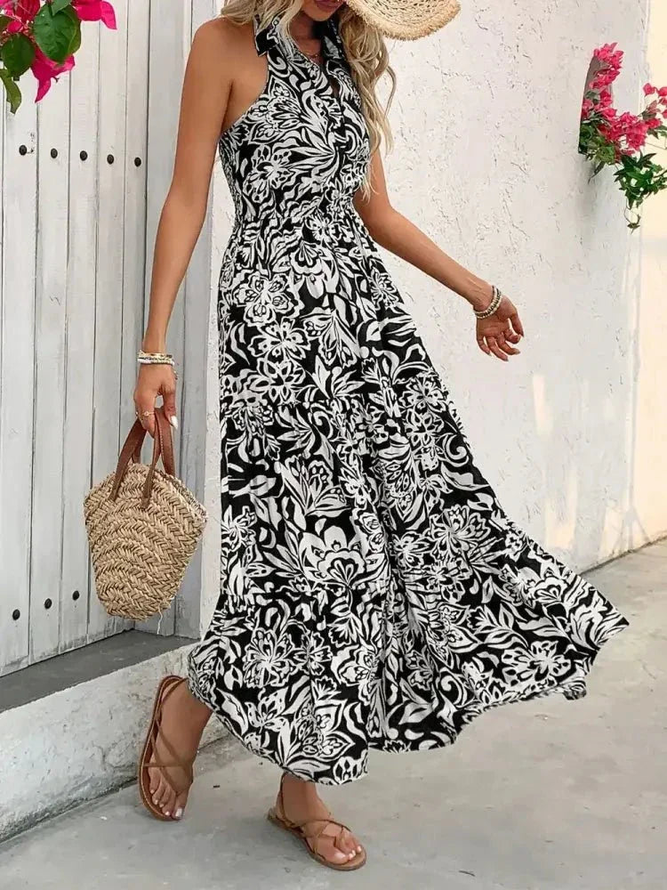 Perfee Backless Smocked Printed Sleeveless Midi Dress - Update AvenueBoho VibesTrendsi10010091137190310010091137190341b57f9c - 5478 - 48a3 - a062 - 543dc55550b0 - MaxBlack