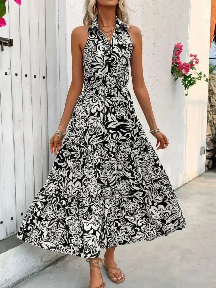 Perfee Backless Smocked Printed Sleeveless Midi Dress - Update AvenueBoho VibesTrendsi100100911371903100100911371903558fb375 - bb43 - 4c09 - bd2b - 0a9e7c11579b - MaxBlack