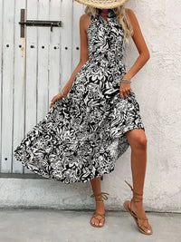 Perfee Backless Smocked Printed Sleeveless Midi Dress - Update AvenueBoho VibesTrendsi100100911371903100100911371903ae1737b4 - 91c0 - 477f - af15 - 121af2c4be6e - MaxBlack