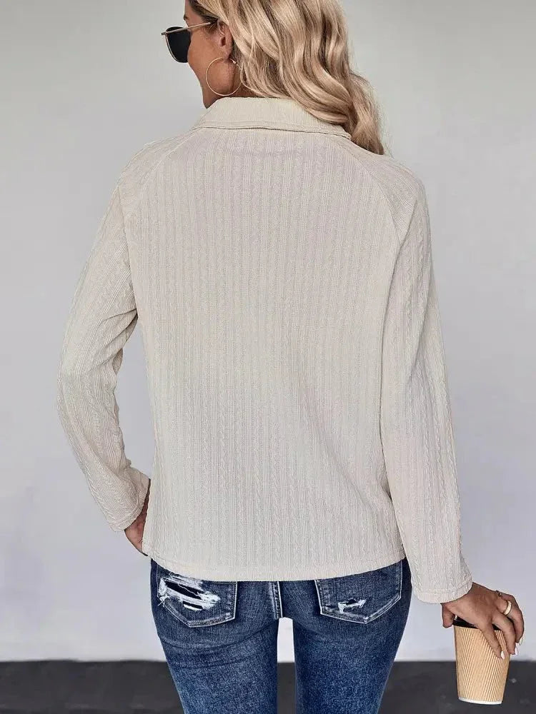 Perfee Collared Neck Buttoned Long Sleeve Top - Update AvenueTrendsi100101187292083100101187292083f821c465afc547fc8fc97400e0ec47e1 - MaxIvory