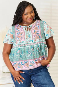 Perfee Floral Tie Neck Short Sleeve Blouse - Update AvenueTrendsi100101534069987100101534069987d59d2cfa42c9457fbbc4dbefe16971ff - MaxMulticolor