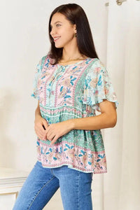 Perfee Floral Tie Neck Short Sleeve Blouse - Update AvenueTrendsi100101534069987100101534069987ff8f1dd3d851427e88afb08682f205ed - MaxMulticolor