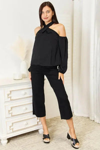 Perfee Grecian Cold Shoulder Long Sleeve Blouse - Update AvenueTrendsi100101988140455100101988140455a8cedf3a2a8b4f7fa001c5c7badad42f - MaxBlack