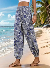 Perfee Printed Elastic Waist Pants - Update AvenueBoho VibesTrendsi10010013637131410010013637131455929622 - fb1c - 4892 - 8374 - fdc0b8d9cda2 - MaxDusty Blue
