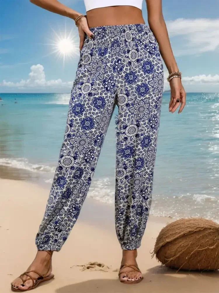 Perfee Printed Elastic Waist Pants - Update AvenueBoho VibesTrendsi100100136371314100100136371314482c8bf2 - f9db - 4efa - a8c5 - e934ed22b672 - MaxDusty Blue