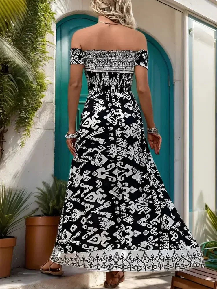 Perfee Slit Printed Off - Shoulder Dress - Update AvenueBoho VibesTrendsi100100733361278100100733361278b30f3e3d - 0350 - 44f0 - 9d60 - a74231534f18 - MaxBlack