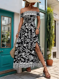 Perfee Slit Printed Off - Shoulder Dress - Update AvenueBoho VibesTrendsi100100733361278100100733361278905c95e7 - 4edc - 417e - 80cc - 7e5d2ce8818b - MaxBlack