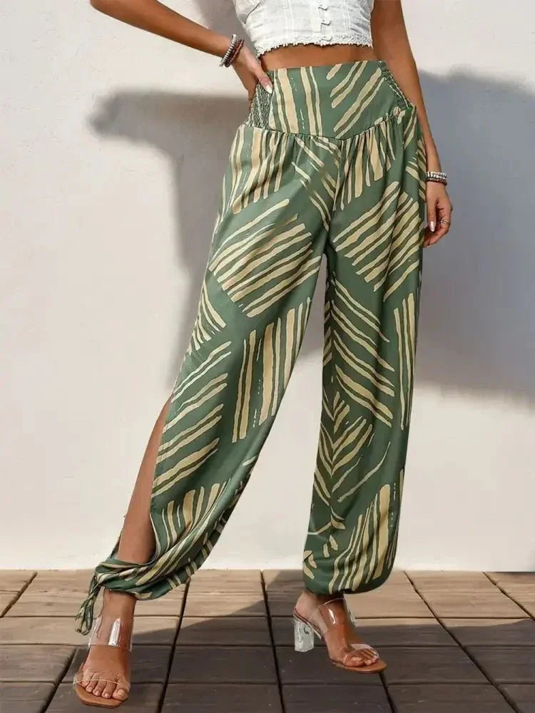 Perfee Smocked Slit Printed High Waist Pants - Update AvenueBoho VibesTrendsi100100646151151100100646151151d1b361f8 - 6c8f - 4750 - 8bd9 - 53a7412ea17c - MaxMoss