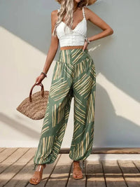 Perfee Smocked Slit Printed High Waist Pants - Update AvenueBoho VibesTrendsi100100646151151100100646151151bdb19d98 - 91ee - 4801 - 8243 - f8b812744add - MaxMoss