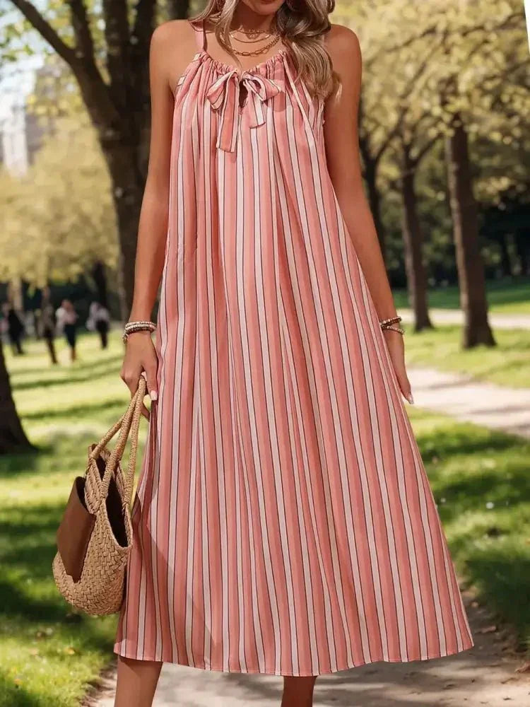 Perfee Striped Tie Neck Midi Cami Dress - Update AvenueBoho VibesTrendsi10010026904104810010026904104826e60b0b - 9ddd - 4af0 - aec6 - f356c307d58d - MaxBurnt Coral