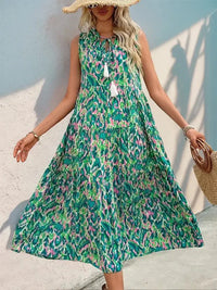 Perfee Tassel Printed Tie Neck Sleeveless Dress - Update AvenueBoho VibesTrendsi10010037567193010010037567193056f71d78 - 9d29 - 460f - 8737 - 8a9032d9988c - MaxTurquoise