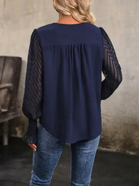 Perfee V - Neck Long Mesh Sleeve Top - Update AvenueTrendsi1001012742765911001012742765910cff91a2961a4688b948dc6c5f8b80ad - MaxNavy