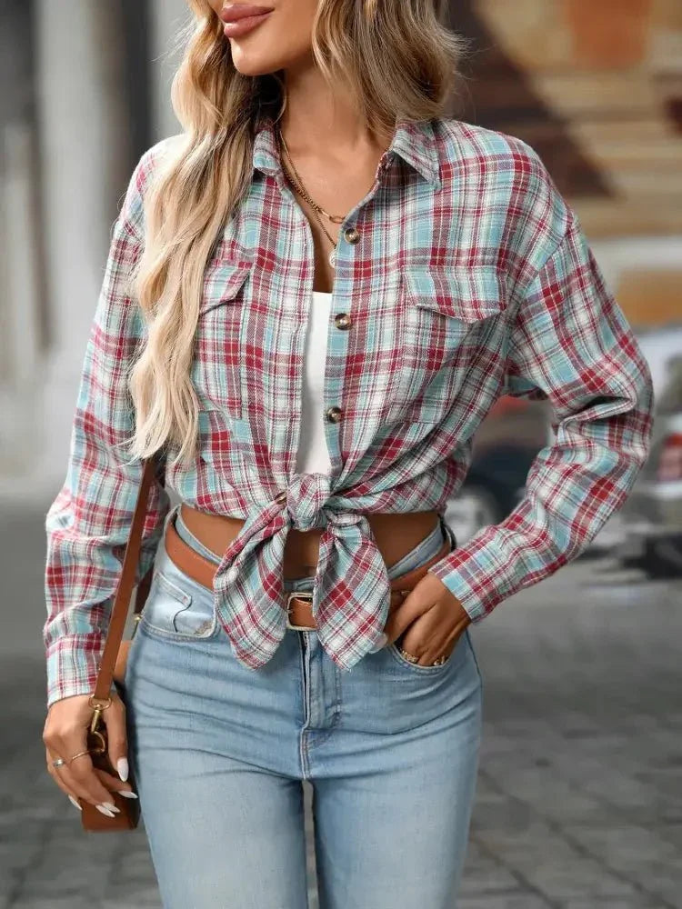 Plaid Button - Down Oversized Shirt - Update AvenueTrendsi100100361560696100100361560696eafb3ac7 - 801a - 4c6b - 9f35 - 815b5385a637 - Max - OriginLight Lake Blue