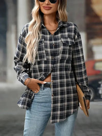 Plaid Button - Down Oversized Shirt - Update AvenueTrendsi1001003615613961001003615613961121c3e0 - 534a - 4305 - 8509 - 1099a6c95f3f - Max - OriginNavy Blue