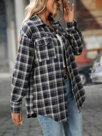 Plaid Button - Down Oversized Shirt - Update AvenueTrendsi100100361561396100100361561396a3970049 - 0aa7 - 4a64 - a955 - ef143f53fbfa - Max - OriginNavy Blue