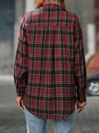 Plaid Button - Down Oversized Shirt - Update AvenueTrendsi10010036156835910010036156835989b1f1d4 - 3d85 - 4b5e - 963d - 872bd9854e00 - Max - OriginDeep Wine Red