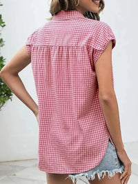 Plaid Button Up Cap Sleeve Shirt - Update AvenueTrendsi1001008702121791001008702121795bd8de9a - 0302 - 45b9 - be53 - 0eeb321320a8 - Max - OriginMoonlit Mauve