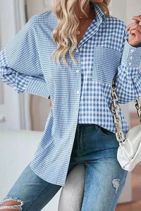 Plaid Button Up Long Sleeve Shirt - Update AvenueTrendsi100100070119310100100070119310a1d3e2d3 - 31cc - 4e76 - bdc5 - bd6ade7f74f5 - MaxLight Blue