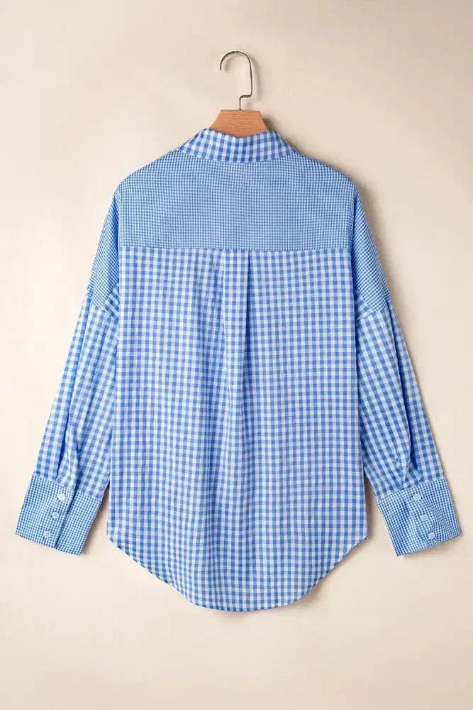 Plaid Button Up Long Sleeve Shirt - Update AvenueTrendsi100100070119310100100070119310d8c55618 - 5d56 - 4dae - a3b9 - dd2ab900be68 - MaxLight Blue