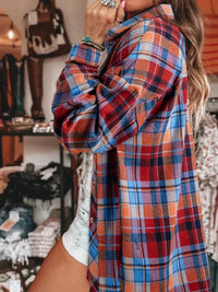 Plaid Button Up Long Sleeve Shirt - Update AvenueTrendsi1001001059206991001001059206993deeb0b05eec4500b5eac2305b902a87 - Max - OriginRed