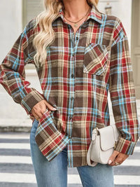 Plaid Button Up Long Sleeve Shirt - Update AvenueTrendsi100100105921019100100105921019ce6ae83fda7a4a9ba85d094ba9e9af27 - Max - OriginCaramel