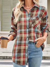 Plaid Button Up Long Sleeve Shirt - Update AvenueTrendsi1001001059210191001001059210199205609ebd0e4cc9aa8c0986d2a49b6b - Max - OriginCaramel