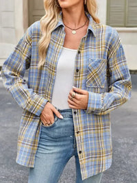 Plaid Button Up Long Sleeve Shirt - Update AvenueTrendsi10010010592118010010010592118002f12cbf919d4e519faa057b03cf569f - Max - OriginLight Blue