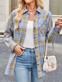 Plaid Button Up Long Sleeve Shirt - Update AvenueTrendsi10010010592118010010010592118082698d1dbe304fe9a0ef0609458c28f9 - Max - OriginLight Blue