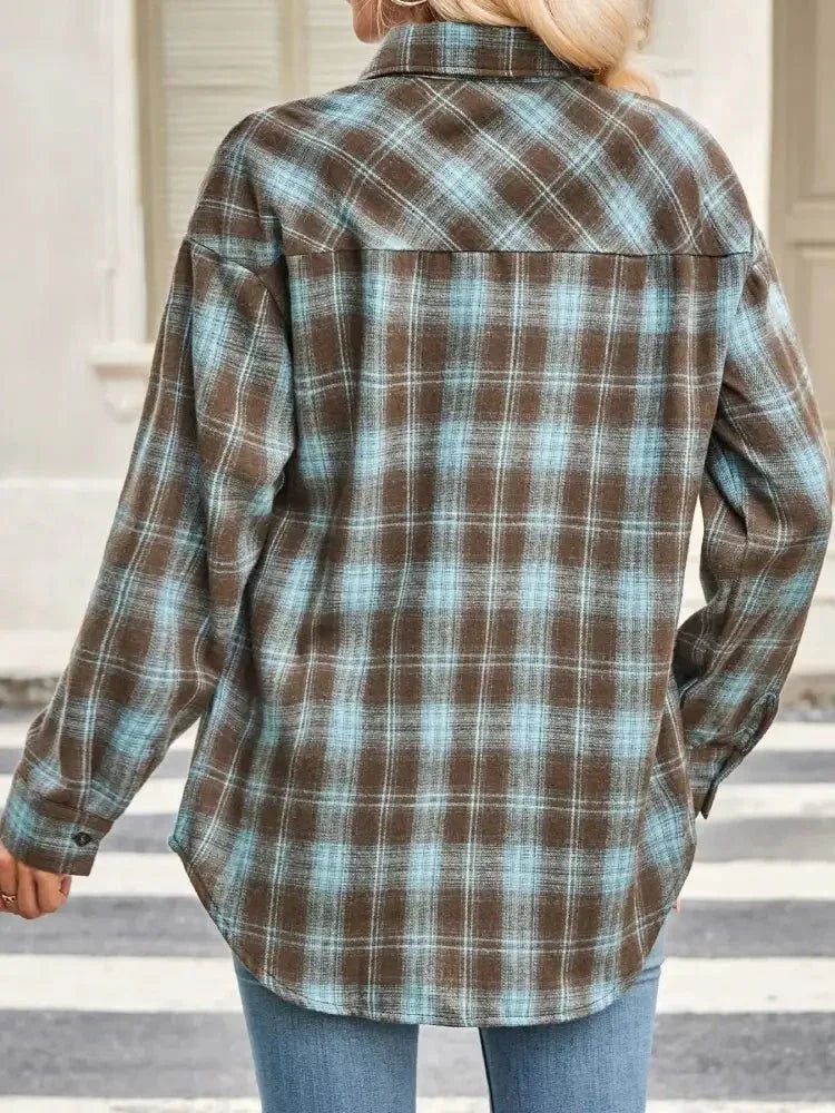 Plaid Button Up Long Sleeve Shirt - Update AvenueTrendsi10010010592641010010010592641009ef1a9b3f5a404d97ed1a57d5ea7160 - Max - OriginTurquoise