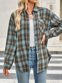 Plaid Button Up Long Sleeve Shirt - Update AvenueTrendsi100100105926410100100105926410cb324565e86a42598b93813793227a56 - Max - OriginTurquoise