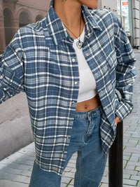 Plaid Button Up Long Sleeve Shirt - Update AvenueTrendsi100100161474388100100161474388eede4efe2ae54e9db09f9b8dfb162564 - Max - OriginBlue
