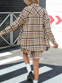 Plaid Button Up Shirt and Skirt Set - Update AvenueTrendsi10010037123689910010037123689926757ff4cb004306b3304566b26261e4 - Max - OriginKhaki