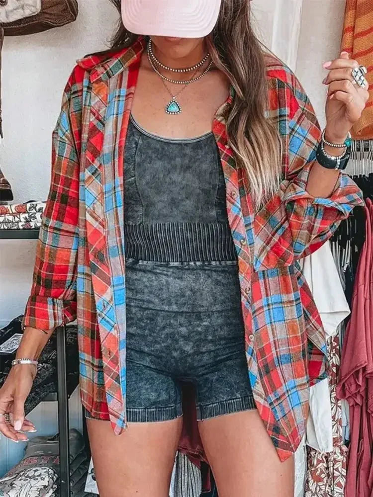 Plaid Collared Neck Long Sleeve Shirt - Update AvenueTrendsi1001004474113271001004474113277265cc4f - 1280 - 4f2b - 85b7 - dd2b057ba91d - MaxRed