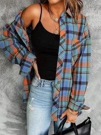 Plaid Collared Neck Long Sleeve Shirt - Update AvenueTrendsi100100447411760100100447411760b8f1388e - 2c5b - 43d3 - 88ac - fe3b2f08aa0e - MaxSky Blue