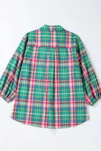 Plaid Collared Neck Three - Quarter Sleeve Shirt - Update AvenueTrendsi1001004046055251001004046055253fa5008a - 8b29 - 4ce5 - a1a2 - 0a199df95153 - MaxPlaid