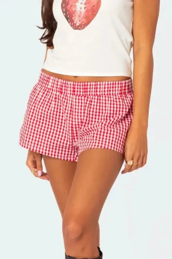 Plaid Elastic Waist Shorts - Update AvenueTrendsi10010016253111810010016253111825c65b8c - a7ce - 4cf6 - 84b4 - 7b79a3b2cdc0 - Max - OriginScarlet