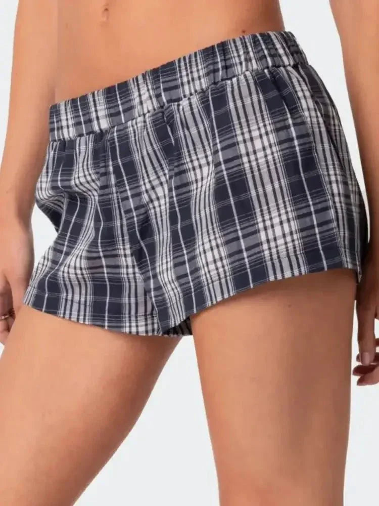 Plaid Elastic Waist Shorts - Update AvenueTrendsi1001001625313681001001625313682fe5a6e0 - 682f - 449b - 8b32 - 8d5351981955 - Max - OriginDark Gray