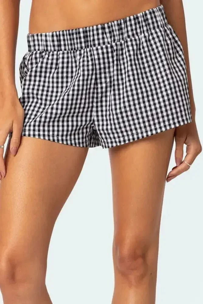 Plaid Elastic Waist Shorts - Update AvenueTrendsi100100162535807100100162535807b0f9f005 - 6a57 - 4608 - 82de - fce53c6dc6d8 - Max - OriginBlack