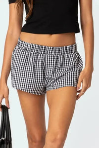 Plaid Elastic Waist Shorts - Update AvenueTrendsi100100162535807100100162535807b9507c7b - 59c0 - 4666 - 9342 - c0682eace1a3 - Max - OriginBlack