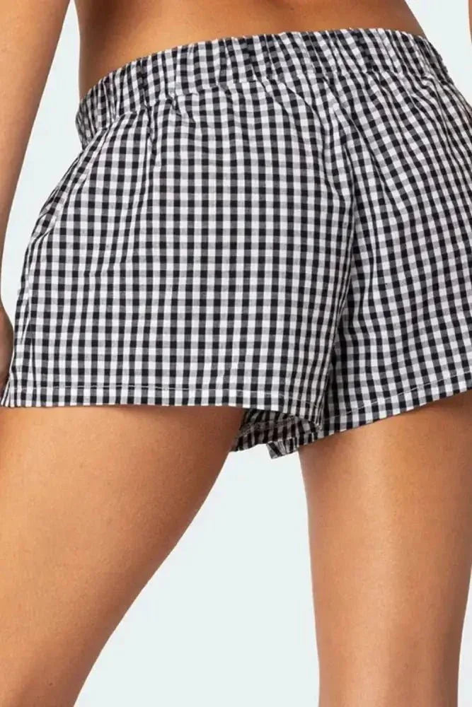 Plaid Elastic Waist Shorts - Update AvenueTrendsi100100162535807100100162535807ae36aebe - 2804 - 4df8 - a3c5 - c51c6b36854a - Max - OriginBlack