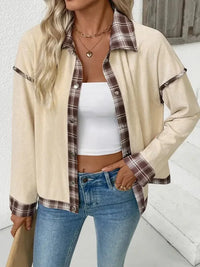 Plaid Hem Button Up Long Sleeve Shacket - Update AvenueTrendsi10010035320440810010035320440866e4509f - 4aa3 - 4b54 - b3bb - 0fdbbd6e890c - Max - OriginBeige